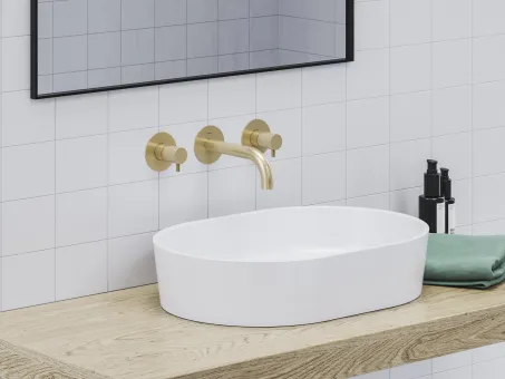 Espirit falba süllyesztett mosdócsaptelep belső egységgel ES 019.60GLB.O1, Gold Brushed