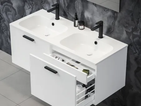 Chrome Slim 120 duplamosdó fehér, furattal