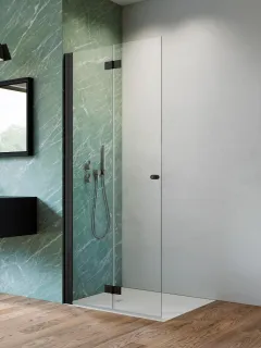 Nes Black Walk-in KDD-B fekete zuhanyfal 100 átlátszó balos