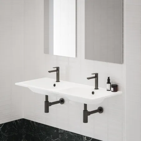 Chrome Slim 120 duplamosdó fehér, furattal