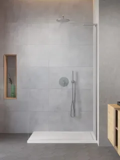 Modo SL II Brushed Nickel Walk-in szálcsiszolt króm zuhanyfal 90 átlátszó balos