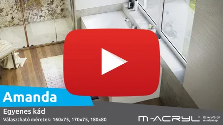 Amanda egyenes akril kád 160x75