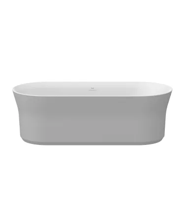 Ypsilon 180x80, akrilkád, Smoke Grey/fehér, szabadonálló, fehér/fekete/króm lefolyó
