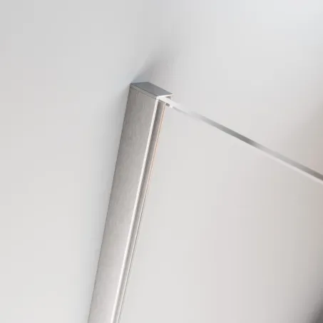 Furo Brushed Nickel KDJ szögletes szálcsiszolt króm zuhanykabin 140x110 átlátszó balos