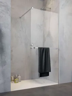 Modo New II Walk-in zuhanyfal törölközőtartóval 110 átlátszó