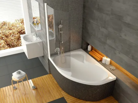 Rosa II 160x105 akrilkád bal (hófehér)