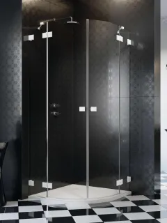 Essenza Pro White PDD íves fehér zuhanykabin 90x100 átlátszó