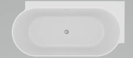 Freedom Corner II Tec 175x86 jobb, akrilkád, matt fehér/fehér, fehér/fekete/króm lefolyó