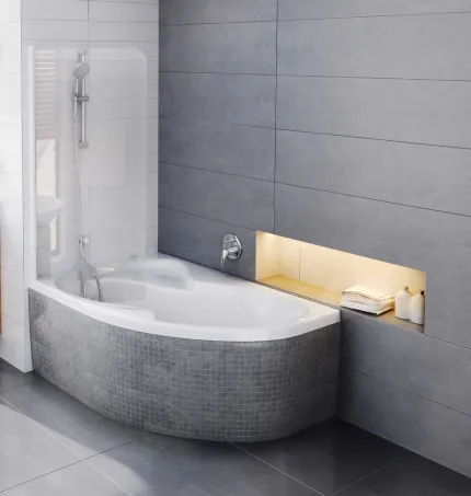 Rosa II 160x105 akrilkád bal (hófehér)