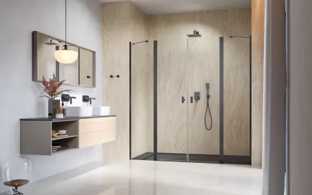 Nes Brushed GunMetal DWD II szálcsiszolt fegyvermetál zuhanyajtó 200 átlátszó