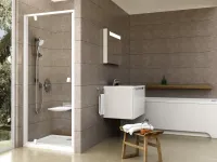 Pivot PDOP1-90 zuhanyajtó fehér+transparent