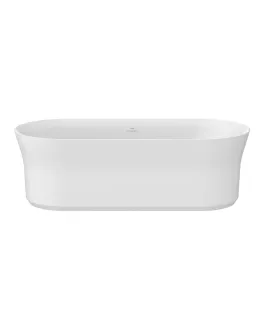 Ypsilon 180x80 akrilkád, fehér szabadonálló, fehér/fekete/króm lefolyó