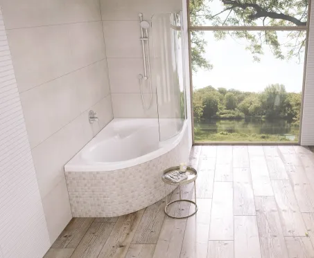 Rosa II 160x105 akrilkád  jobb (hófehér)