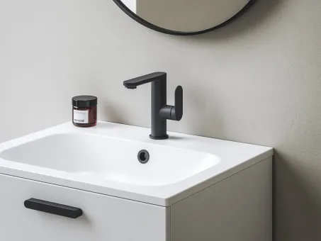 Chrome II álló mosdócsaptelep, 165 mm, leeresztő nélkül, fekete CR II 014.22BL