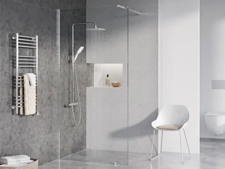 Termo 300 zuhanyoszlop termosztátos csapteleppel TE 093.00CR/WH, króm/fehér