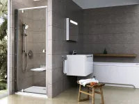 Pivot PDOP1-90 zuhanyajtó szatén+transparent