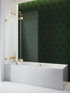 Essenza Pro Gold PND II arany kádparaván 120 átlátszó jobbos