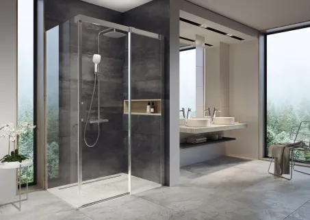 Termo 300 zuhanyoszlop termosztátos csapteleppel TE 093.00CR/WH, króm/fehér