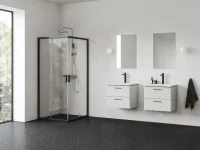 Blix II NBLRV2 80x80 zuhanykabin fekete+transparent