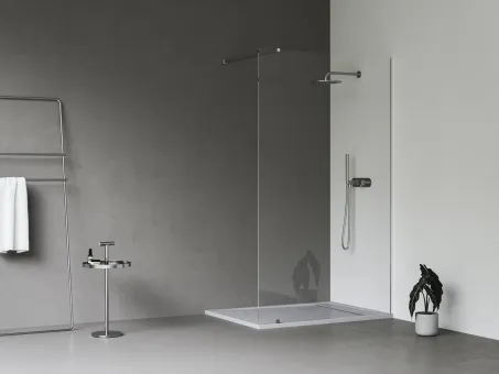 Walk-In Wall Szett 120, zuhanykabin krómhatású+transparent