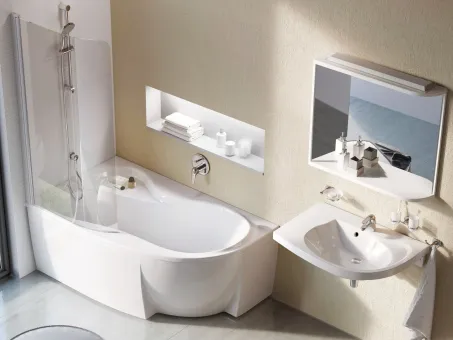 Rosa 95 150x95 bal akrilkád (hófehér)