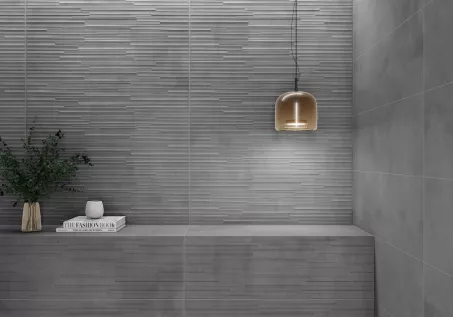 Navarti Manhattan Grey 30x90 szürke élcsiszolt fali csempe