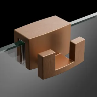 Szálcsiszolt réz akasztós törölközőtartó