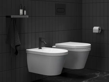 Espirit álló bidécsaptelep 150 mm leersztő nélkül ES 056.20BLM, Black Matt