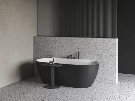 Chrome II 4-nyílásos kádperem csaptelep zuhanyszettel, fekete CR II 026.20BL