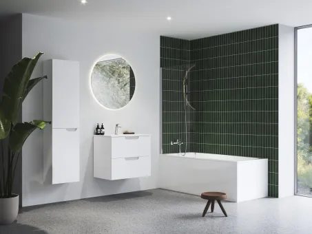 Classic II SD 80 fürdőszobai szekrény mosdó alá fehér/szürke