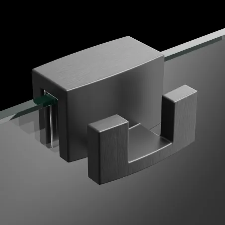 Szálcsiszolt fegyvermetál akasztós törölközőtartó