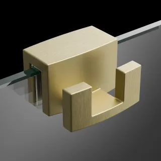 Szálcsiszolt arany akasztós törölközőtartó