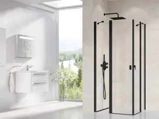 Chrome CRV2-120 zuhanyajtó fekete+transparent (1 oldal)