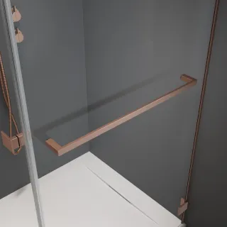 Szálcsiszolt réz törölközőtartó