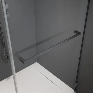 Szálcsiszolt fegyvermetál törölközőtartó