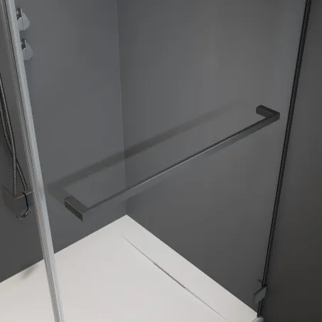 Szálcsiszolt fegyvermetál törölközőtartó