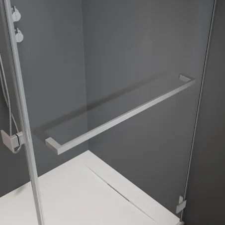 Szálcsiszolt króm törölközőtartó