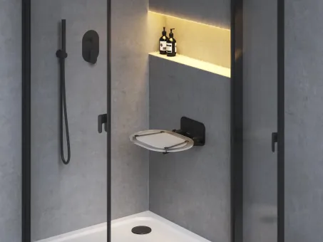 Chrome ülőke Clear/fekete