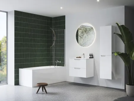 Classic II SB fürdőszobai szekrény 40 J fehér/szürke