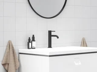 Espirit álló mosdócsaptelep BeCool 190 mm leeresztő nélkül ES 012.21BLM, Black Matt
