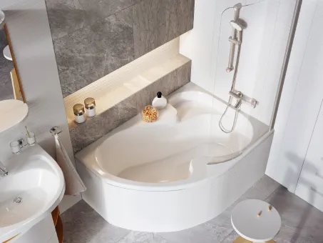 Rosa I 140x105 akrilkád jobb (hófehér)