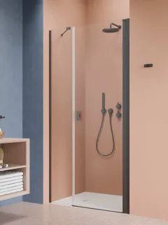 Nes Brushed GunMetal DWS szálcsiszolt fegyvermetál zuhanyajtó 120 átlátszó jobbos