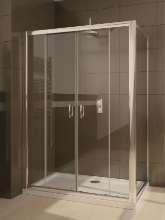 Premium Plus DWD+S szögletes zuhanykabin 180x80 barna