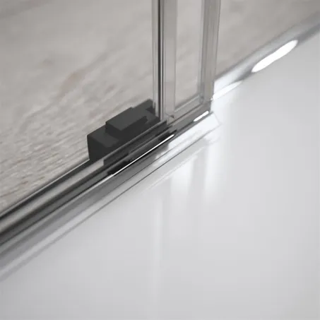 Idea Black DWJ fekete zuhanyajtó 150 átlátszó jobbos