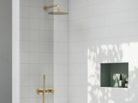 Fali csatlakozó zuhanyfejhez 702.60GLB, Gold Brushed