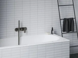 Eleganta falba süllyesztett csaptelep szettel, kétutas, belső egység nélkül EL 065.20GB.O2.RB07D.+S , Graphite Brushed