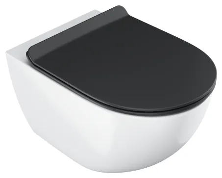 Vita WC slim ülőke, fekete