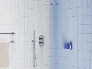 Espirit falba süllyesztett termosztátos csaptelep, kétutas, beslő egység nélkül ES 063.00CR.O2.RB07C, Chrome