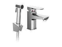 Mosdócsaptelep bidézuhannyal és fali tartóval BM 011.01CR, króm