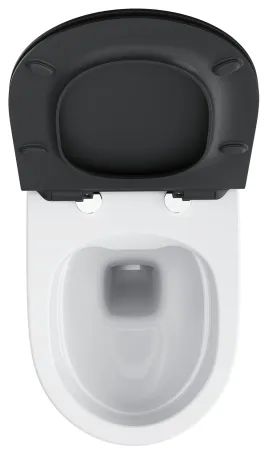 Vita WC slim ülőke, fekete